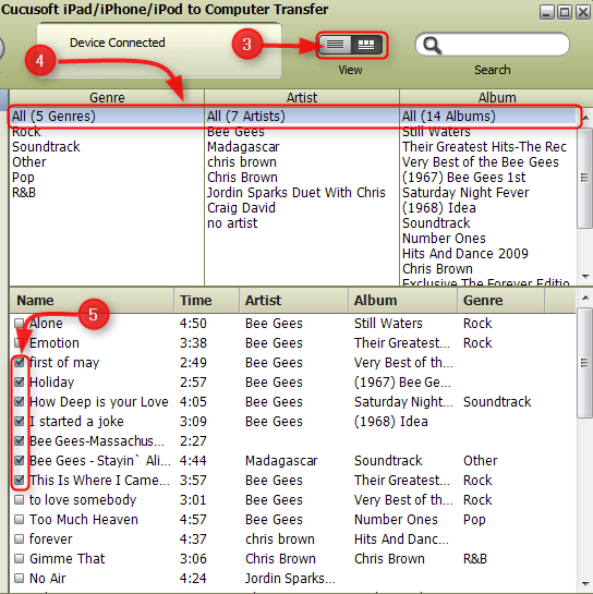transfer music from ipod to computer
